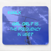 Amateur Radio Call Sign QRL Mousepad Muismat (Voorkant)