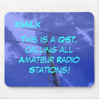Amateur Radio Call Sign QST Mousepad Muismat
