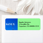 Amateur Radio Callsign 2 Etiket (Insitu)