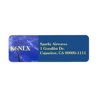 Amateur Radio Callsign Adres Label