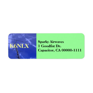Amateur Radio Callsign Adres Label
