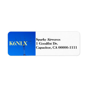 Amateur Radio Callsign Adres Label