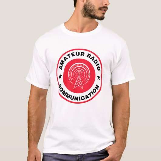 Amateur Radio Communicatie shirt Rood (Voorkant)
