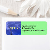 Amateur Radio CQ DX adreslabel Etiket (Insitu)