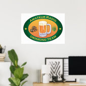 Amateur Radio Drink Team Poster (Thuiskantoor)