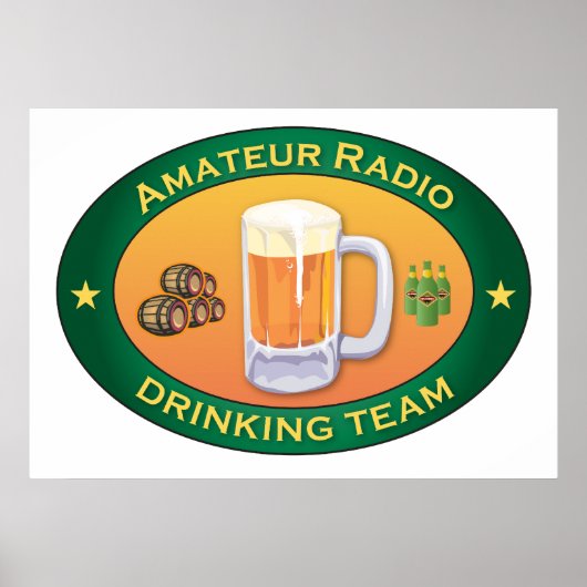 Amateur Radio Drink Team Poster (Voorkant)