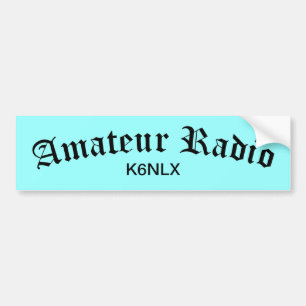 Amateur-radio en -roepnaam bumpersticker