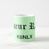 Amateur-radio en -roepnaam koffiemok (Center)