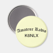 Amateur-radio en -roepnaam magneet (Voorkant / Achterkant)