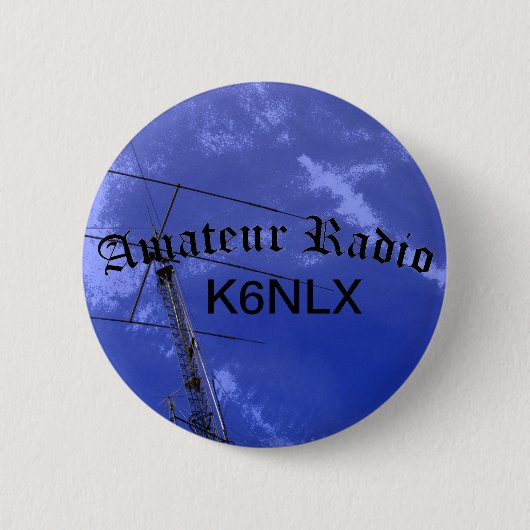 Amateur-radio en -roepnaam ronde button 5,7 cm (Voorkant)