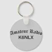 Amateur-radio en -roepnaam sleutelhanger (Voorkant)