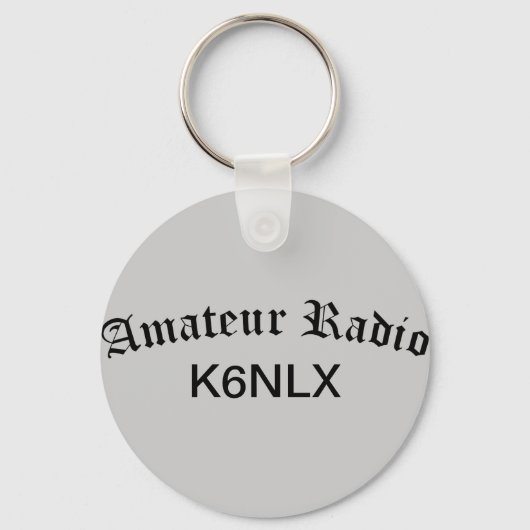 Amateur-radio en -roepnaam sleutelhanger (Voorkant)