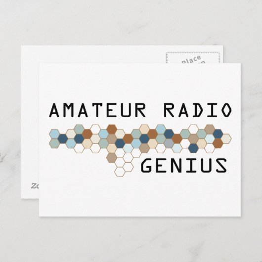 Amateur Radio Genius Briefkaart (Voorkant / Achterkant)
