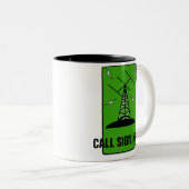 Amateur Radio Gepersonaliseerde Mok van het Teken (Voorkant rechts)