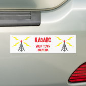 Amateur Radio Ham Operator Antenna en Call Sign. Bumpersticker (Op auto)