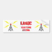 Amateur Radio Ham Operator Antenna en Call Sign. Bumpersticker (Voorkant)