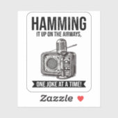 Amateur  Radio Ham Operator Microfoon Sticker (Vel)