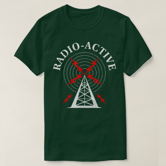 Amateur Radio Ham Radio Active Radioactive T-shirt (Design voorkant)