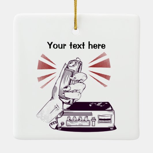 Amateur Radio Keramisch Ornament (Achterkant)