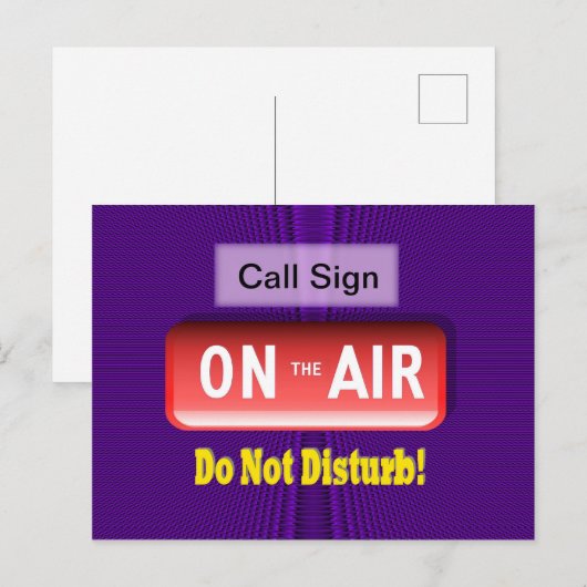 Amateur Radio on-the-AIR bericht; Ham-radiostation Briefkaart (Voorkant / Achterkant)