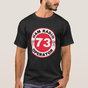 Amateur Radio Operator 73 T-shirt Rood