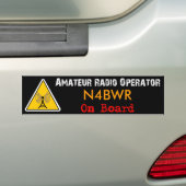 Amateur-radio-operator aan boord bumpersticker (Op auto)