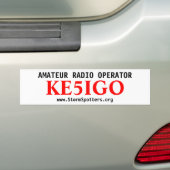 Amateur Radio Operator Bumpersticker (Op auto)