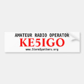Amateur Radio Operator Bumpersticker (Voorkant)
