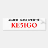 Amateur Radio Operator Bumpersticker (Voorkant)