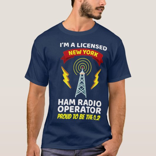 Amateur Radio Operator Funny Ham Radio New York T-shirt (Voorkant)