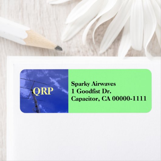 Amateur Radio QRP Adreslabel Etiket (Insitu)