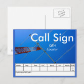 Amateur Radio QSL Briefkaart (Voorkant / Achterkant)