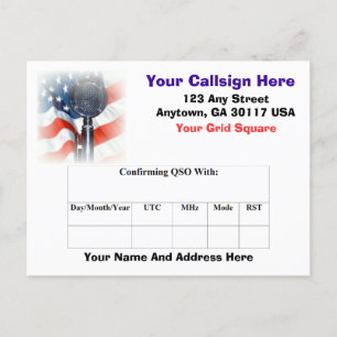 Amateur Radio QSL-kaart Briefkaart