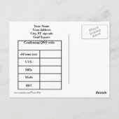 Amateur Radio QSL-kaartSjabloon Briefkaart (Achterkant)