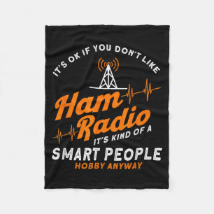 Amateur Radio Slimme Mensen Hobby Hoe Dan Ook Ham Fleece Deken