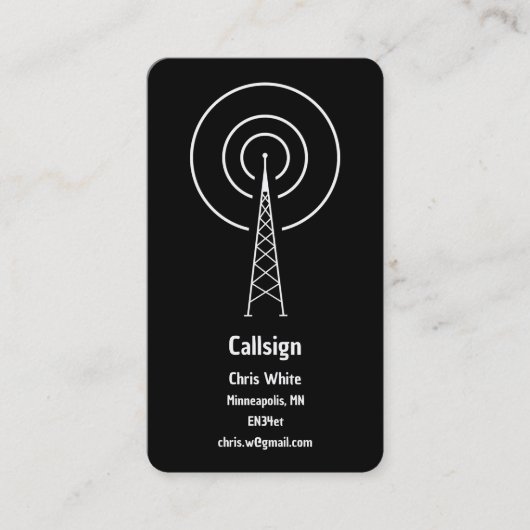 Amateur Radio Visitekaartje (Voorkant)