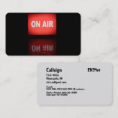 Amateur Radio Visitekaartje (Voorkant / Achterkant)