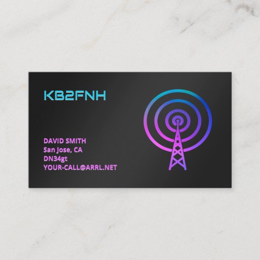 Amateur Radio Visitekaartje (Voorkant)