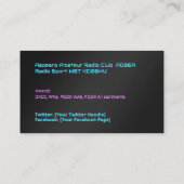 Amateur Radio Visitekaartje (Achterkant)