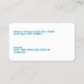 Amateur Radio Visitekaartje (Achterkant)