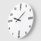 Amateur Radio Wandklok in Wit (Hoek)