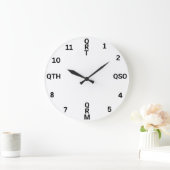 Amateur Radio Wandklok in Wit (Huis)