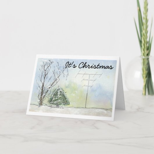 Amateur RadioKerstkaart met Vers Feestdagen Kaart (Voorkant)