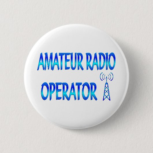 Amateur-radiooperator Ronde Button 5,7 Cm (Voorkant)