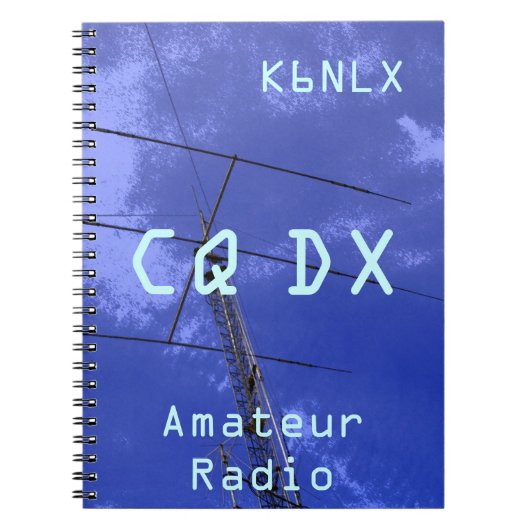 Amateur radioroepnaam CQ DX Notitieboek (Voorkant)