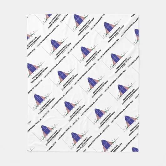 Amateurs Denk Absolute Professionals Denk Stats Fleece Deken (Voorkant)