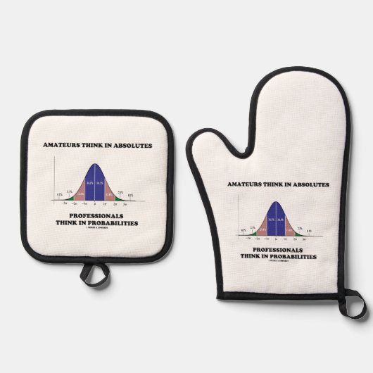 Amateurs Denk Absolute Professionals Denk Stats Ovenwant & Pannenlap Set (Voorkant)