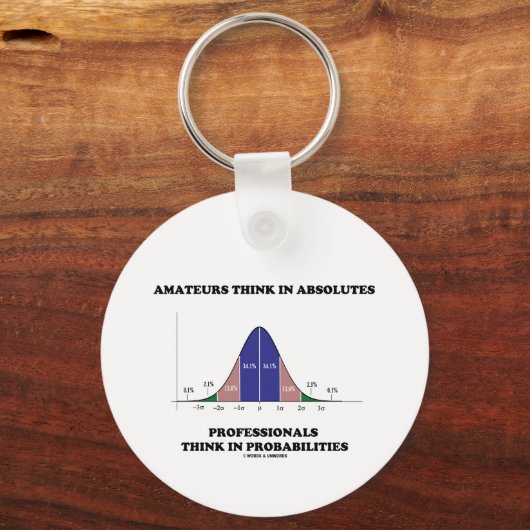 Amateurs Denk Absolute Professionals Denk Stats Sleutelhanger (Achterkant)