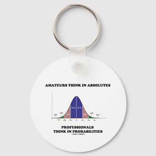 Amateurs Denk Absolute Professionals Denk Stats Sleutelhanger (Achterkant)