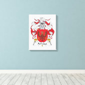 Amaya Family Crest Canvas Afdruk (Insitu (Houten vloer))